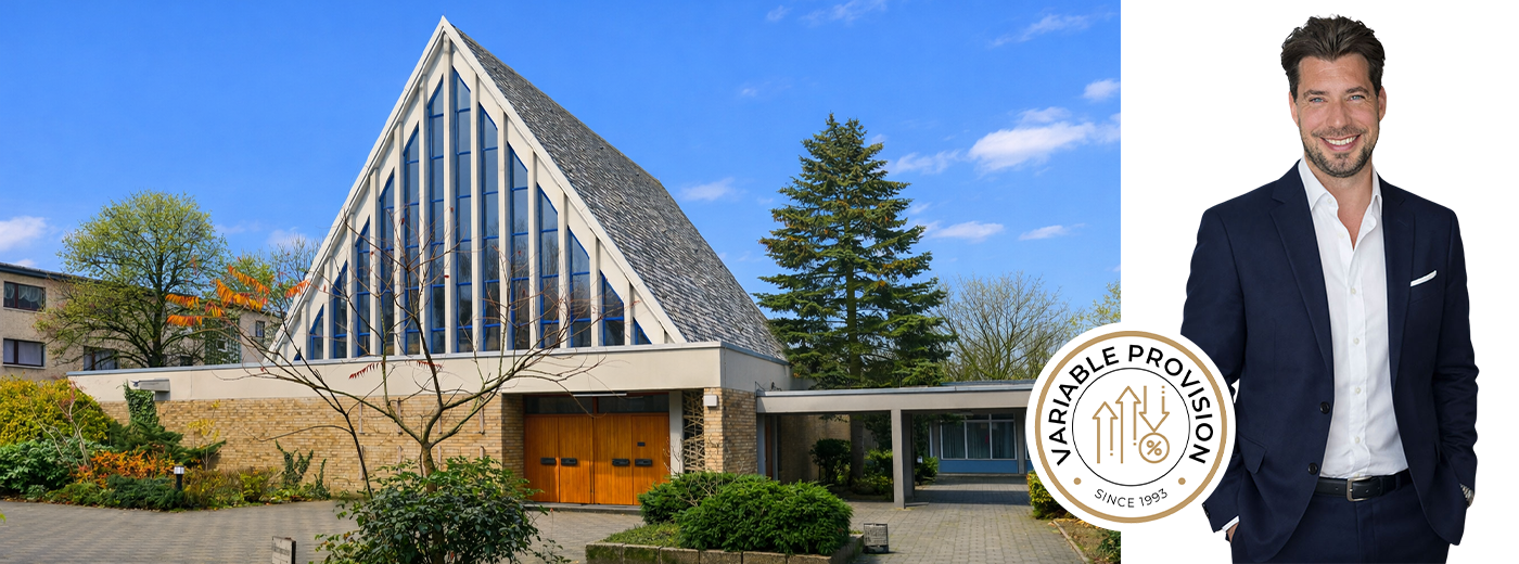 Kirche in Berlin-Rudow als markantes Ortsmotiv im Berliner Süden